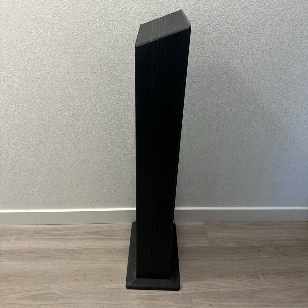 Vtg Alpha Twin Double Row Tower 120 CD Holder Compact Disc Storage Black Stand